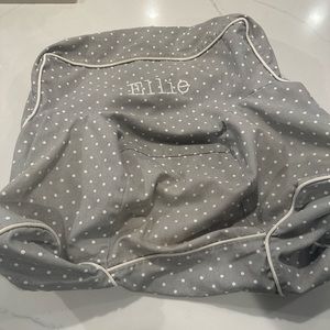 Pottery Barn Kids My First Anywhere Chair Cover - Gray Pin Dot with “Ellie”